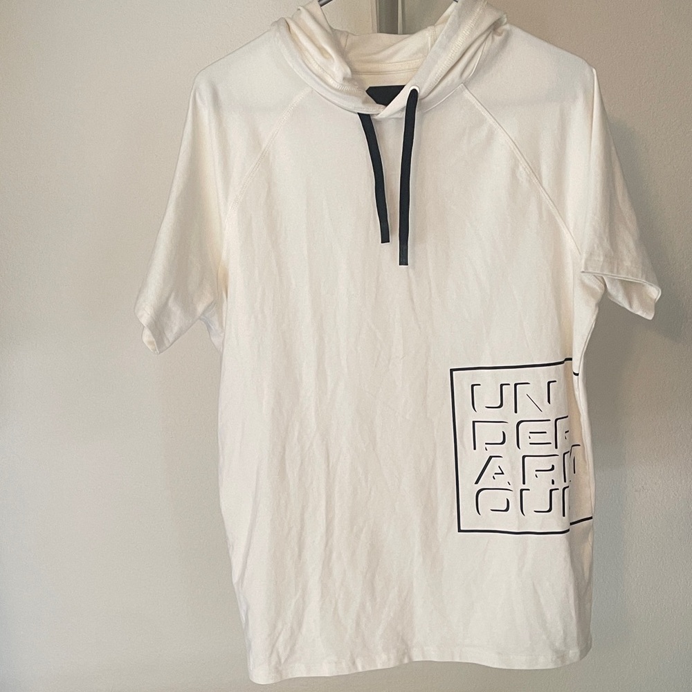 Under Armour White Hoodie T-Shirt